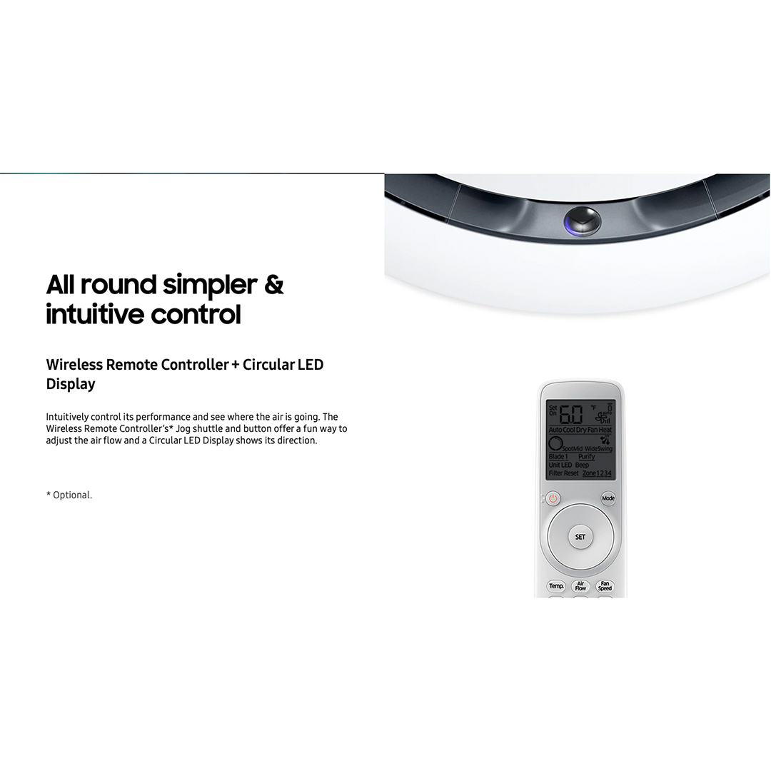 Samsung AC Cassette Inverter 360 Wind-Free 3 PK - Hitam - AC071FE6DKF/EA |  AC071 FE6DKF